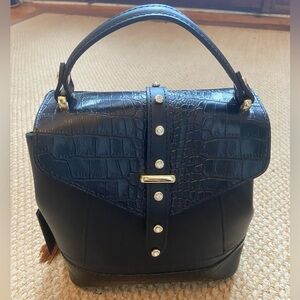 NWT House of Harlow 1960 Black Studded Backpack Shoulder Bag